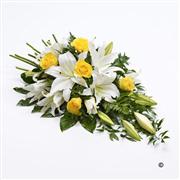 Extra Large Rose and Lily Spray - Yellow and White