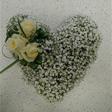 Rose and Gypsophlia Small Heart