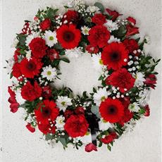 Wreath Black Red White