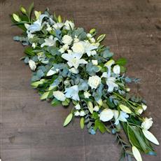 Lily and Rose Casket Spray White Extra Large
