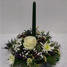 Green Candle Arrangement