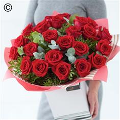 Extra Large Valentine's 24 Red Rose Hand-tied